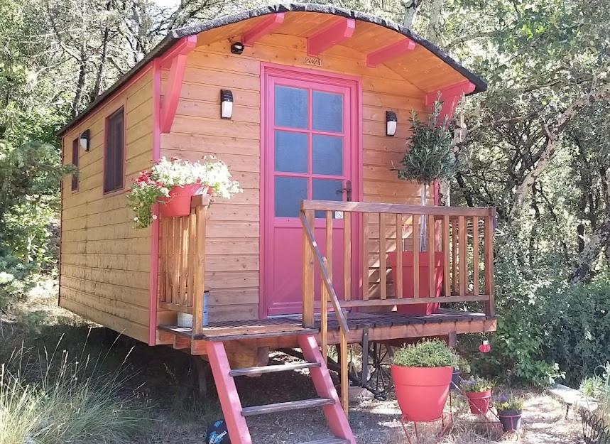 Roulotte Romantique Chauffee En Cevennes Monteils (Gard) Exterior foto